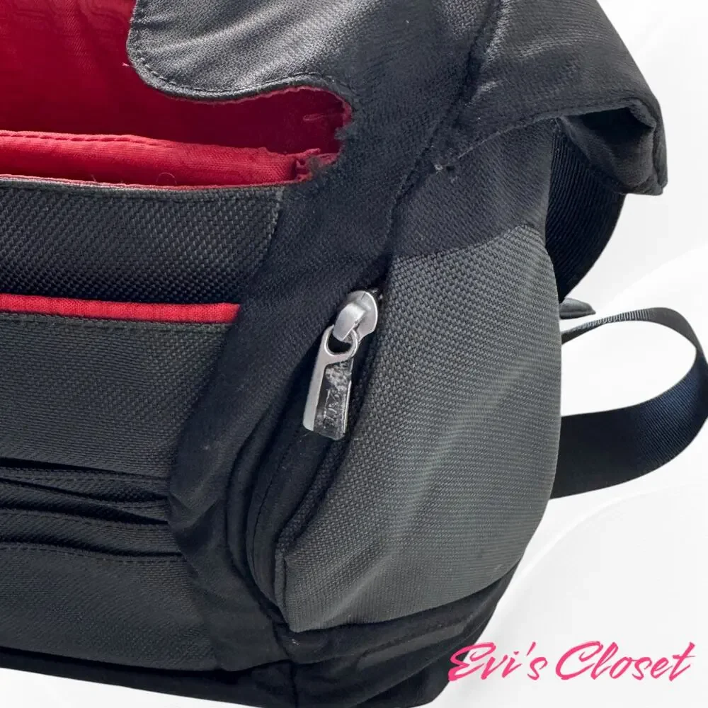 Tumi Init Black Nylon Expandable Messenger Laptop Bag #5112D